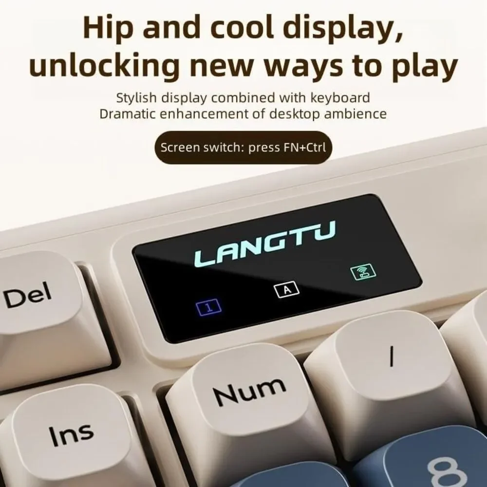 L98 96% Membrane Keyboard Tri-Mode RGB Backlights Rotary Knob + Screen Gasket Mo
